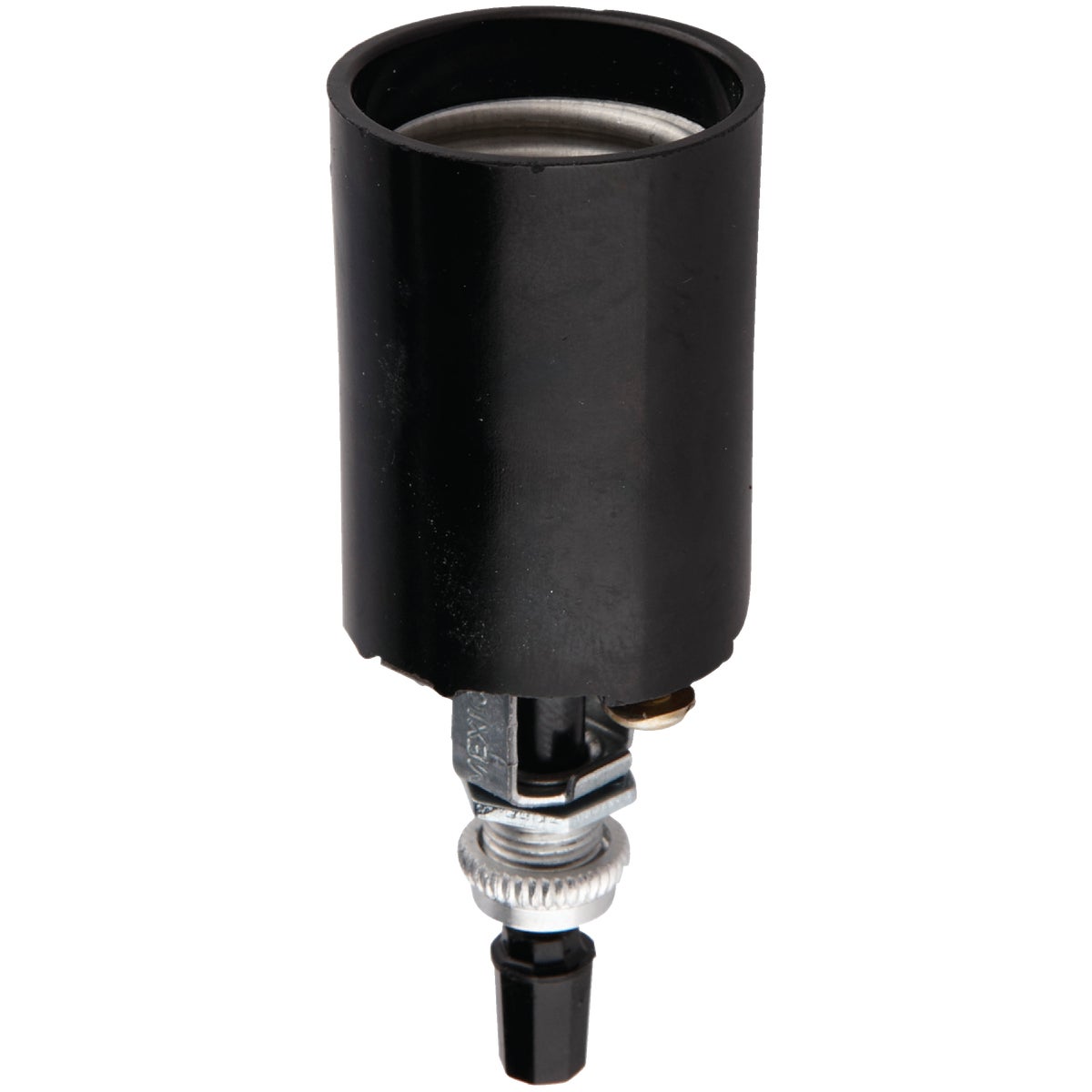 Leviton Bottom Turn-Knob Medium Base Black Lamp Socket