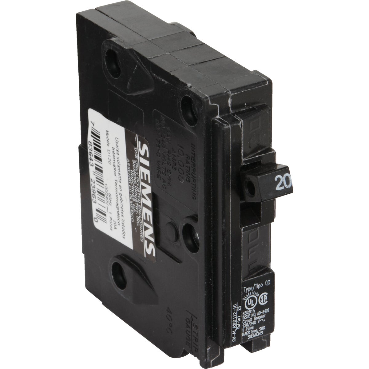 20A SP CIRCUIT BREAKER