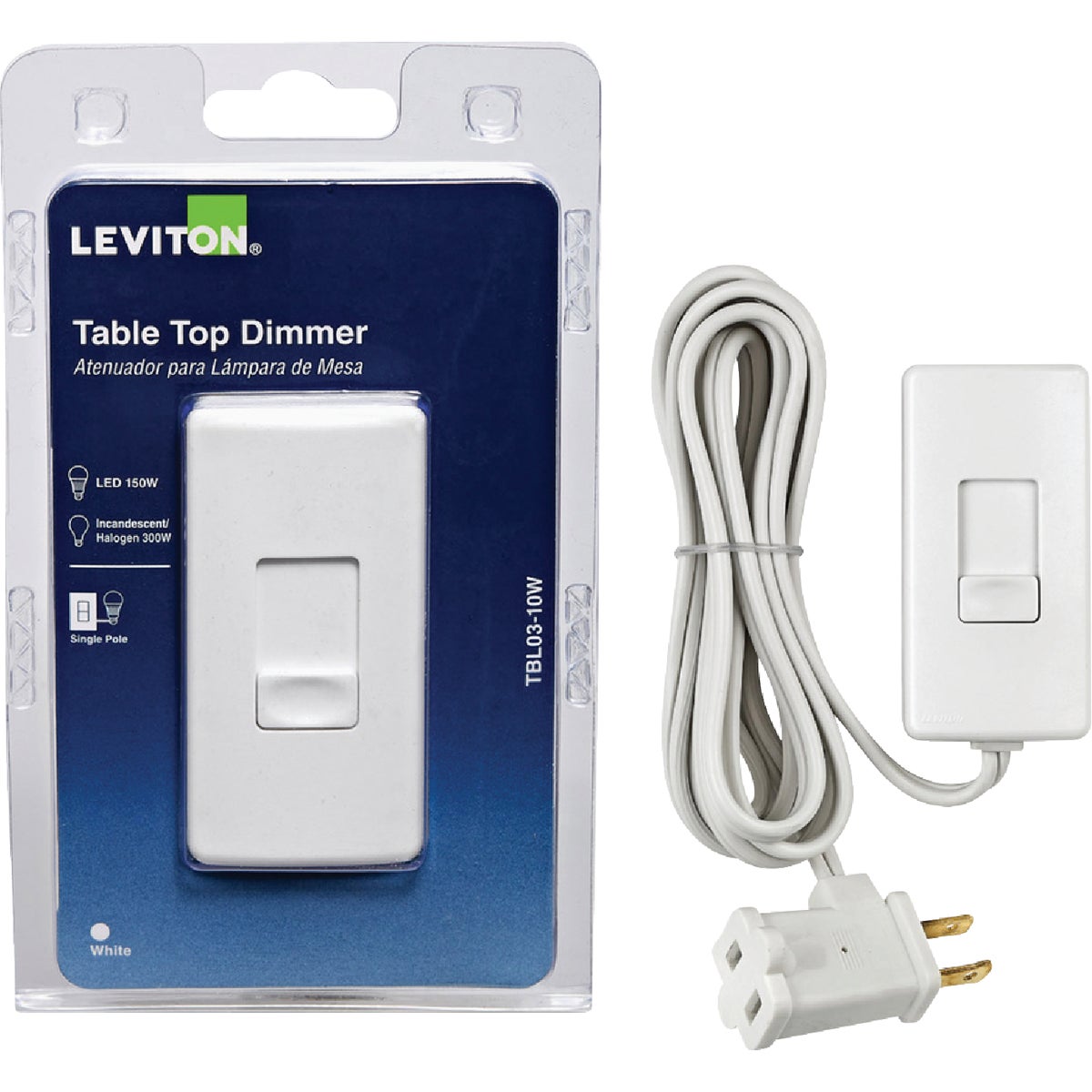 WHITE TABLETOP DIMMER