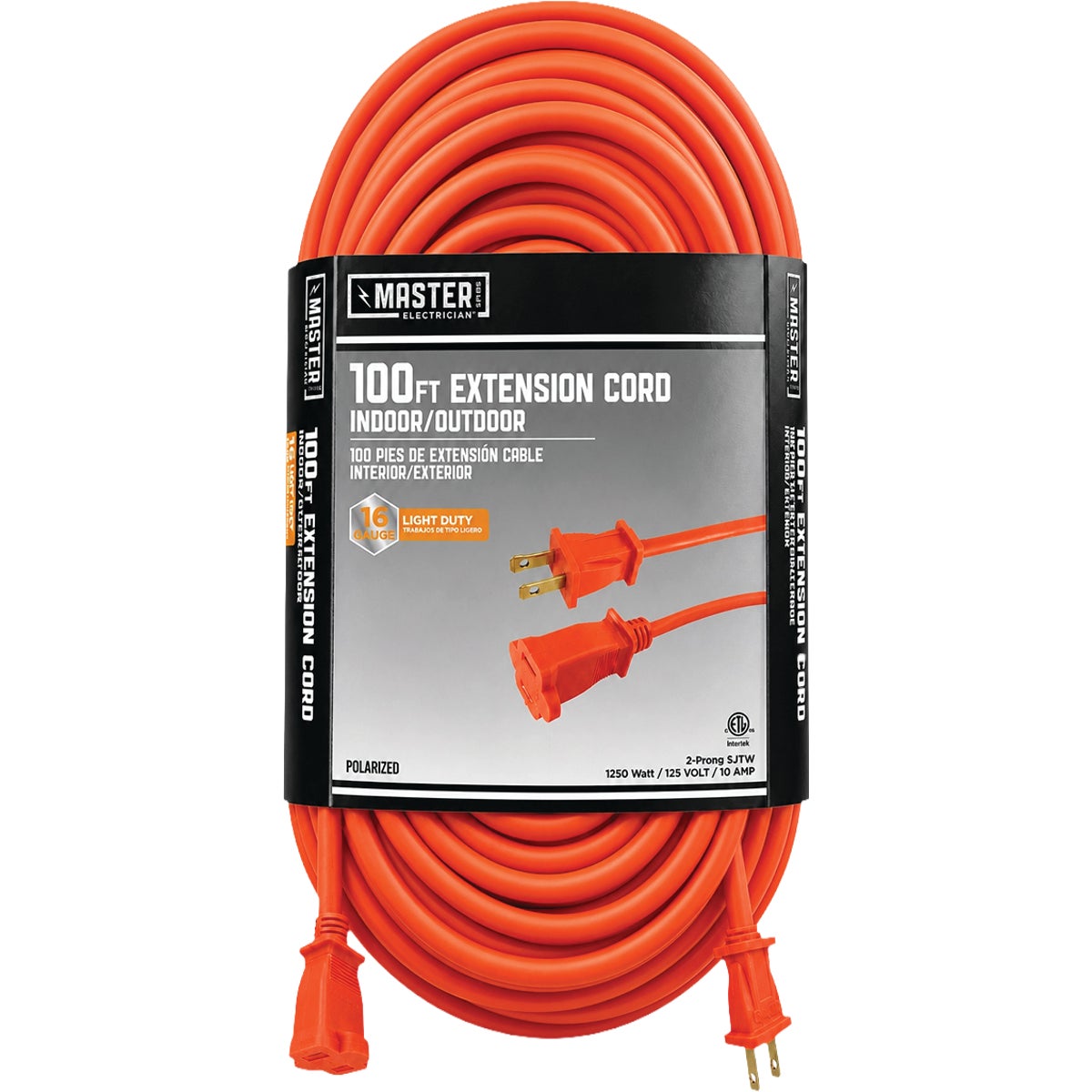 Master Electrician 100 Ft. 16/2 Polarized Outdoor Extension Cord
