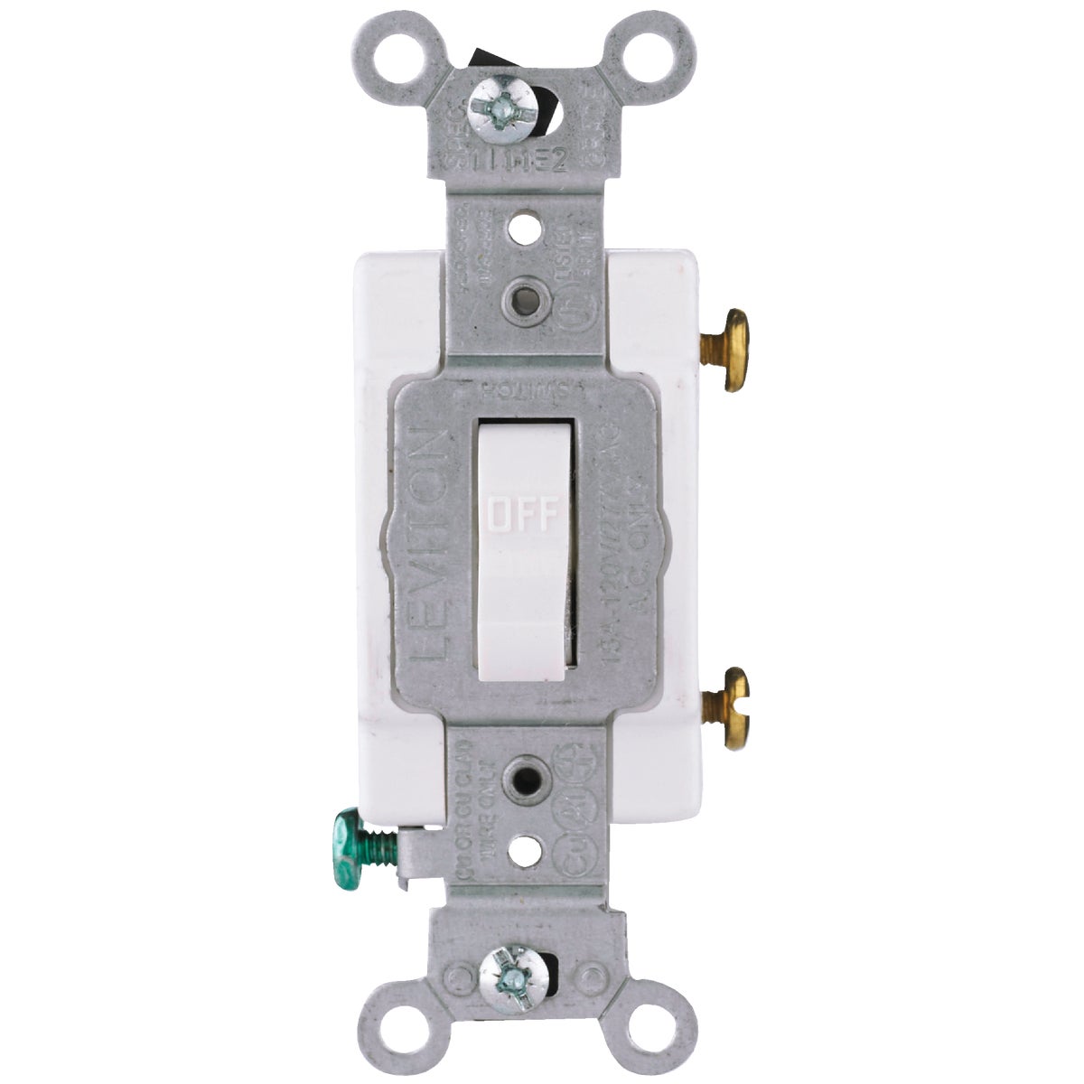 WHT 1-POLE GRND SWITCH
