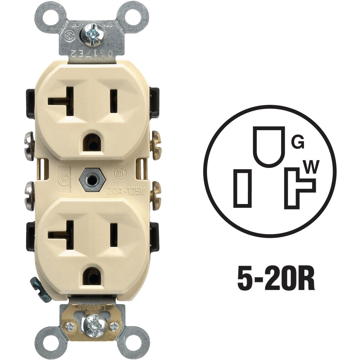 IVORY DUPLEX OUTLET