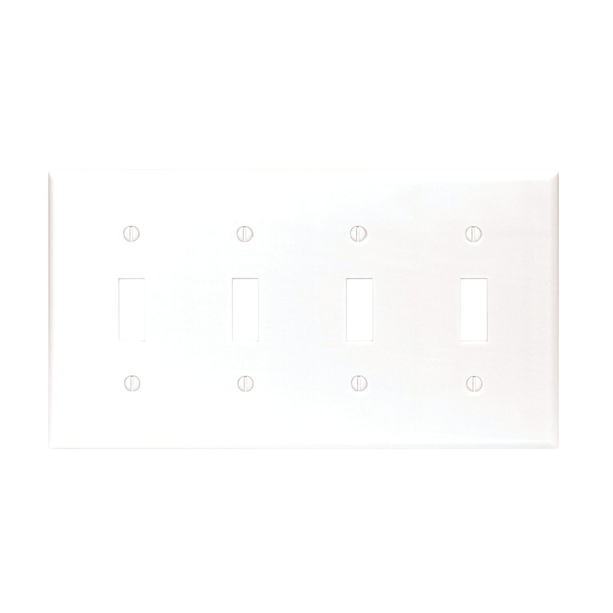 WHT 4-TOGGLE WALL PLATE