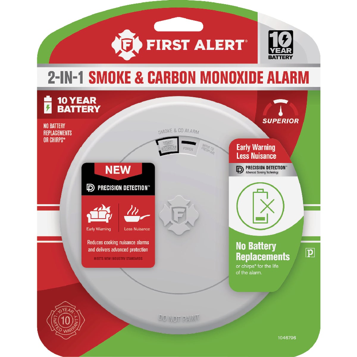 10YRBAT/DC SMKE/CO ALARM