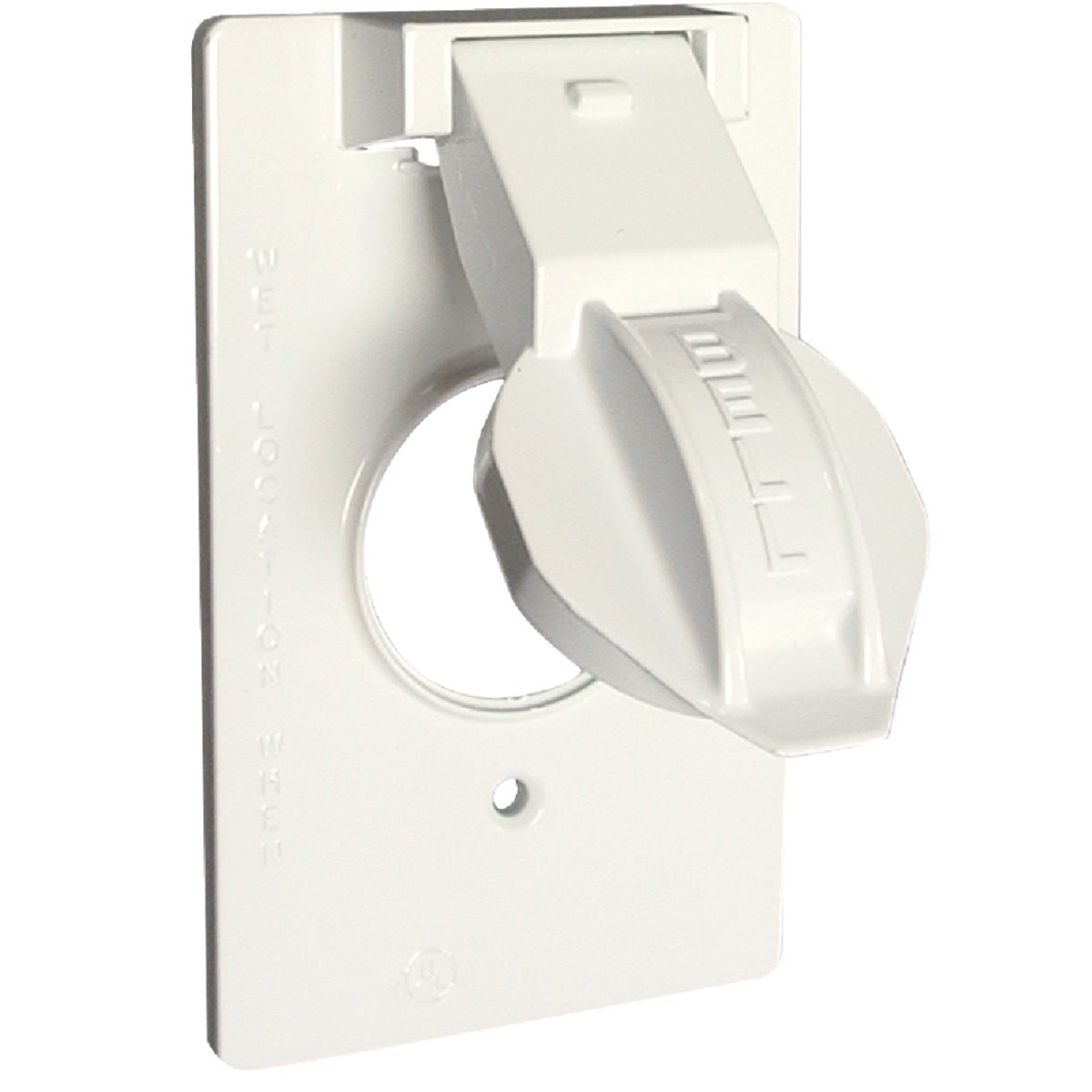 WHT RND WP OUTLET COVER