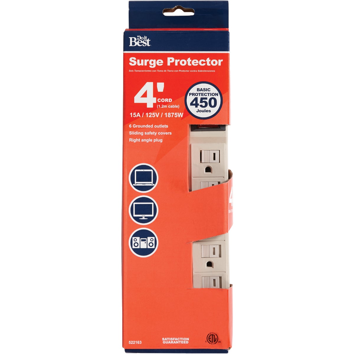 Do it Best Surge Protector Strip 522163