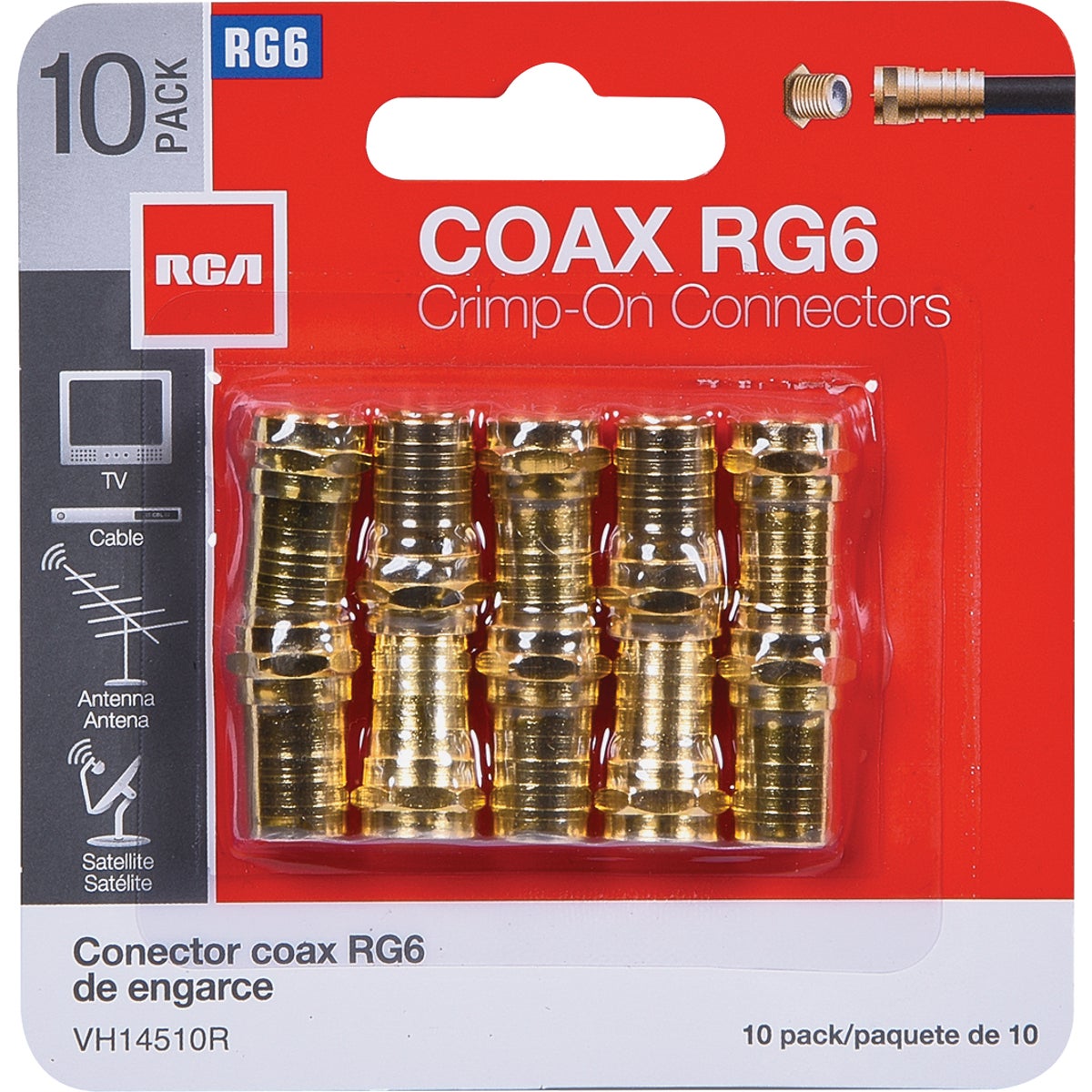 10PK F-CONNECTOR