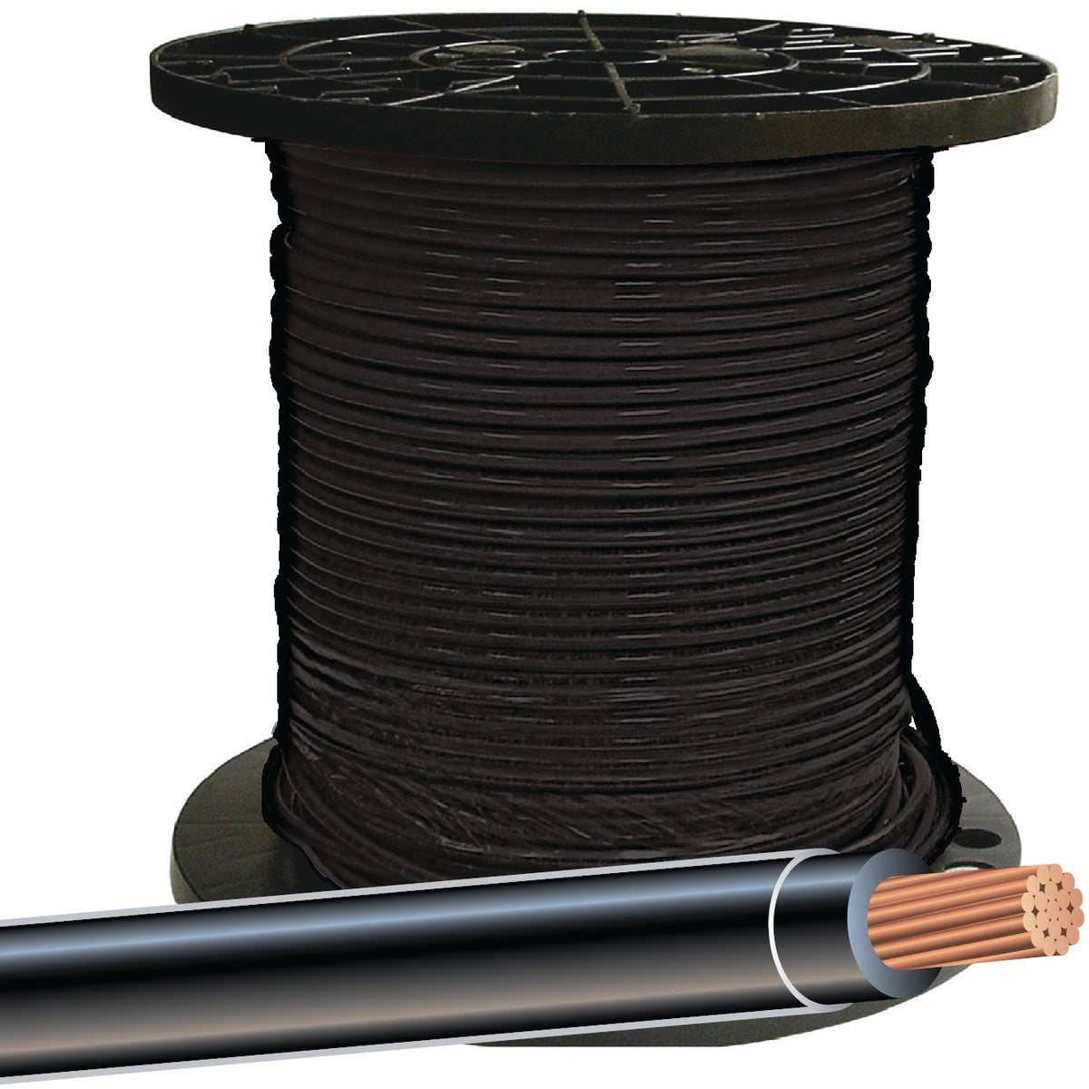 500 6STR BLK THHN WIRE