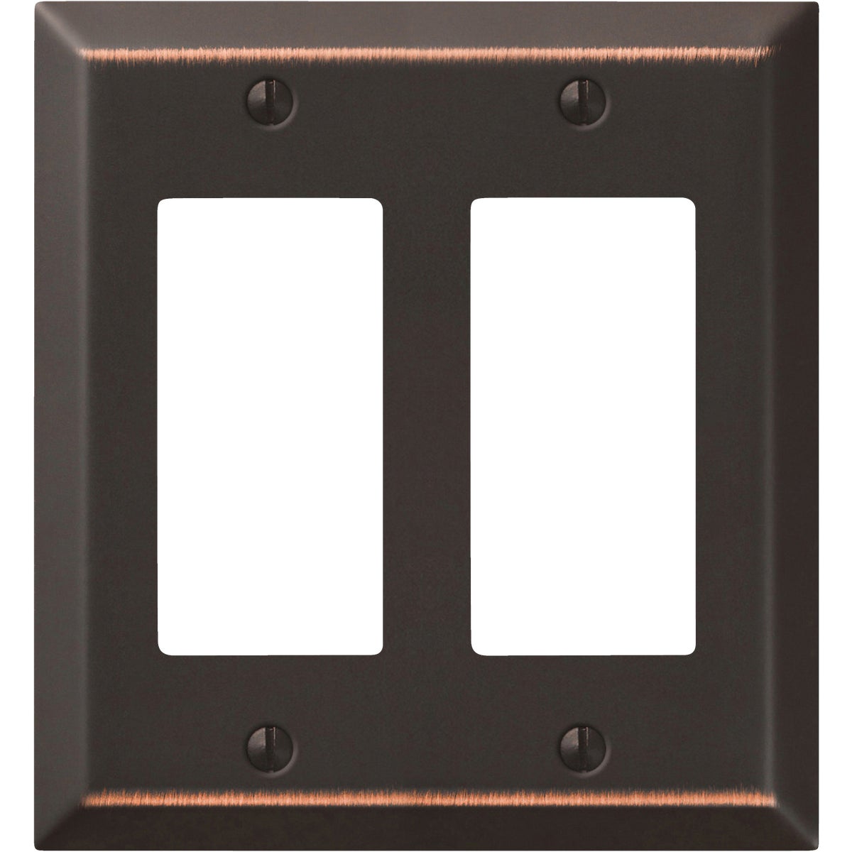 AGED BRZ 2 GFI WALLPLATE