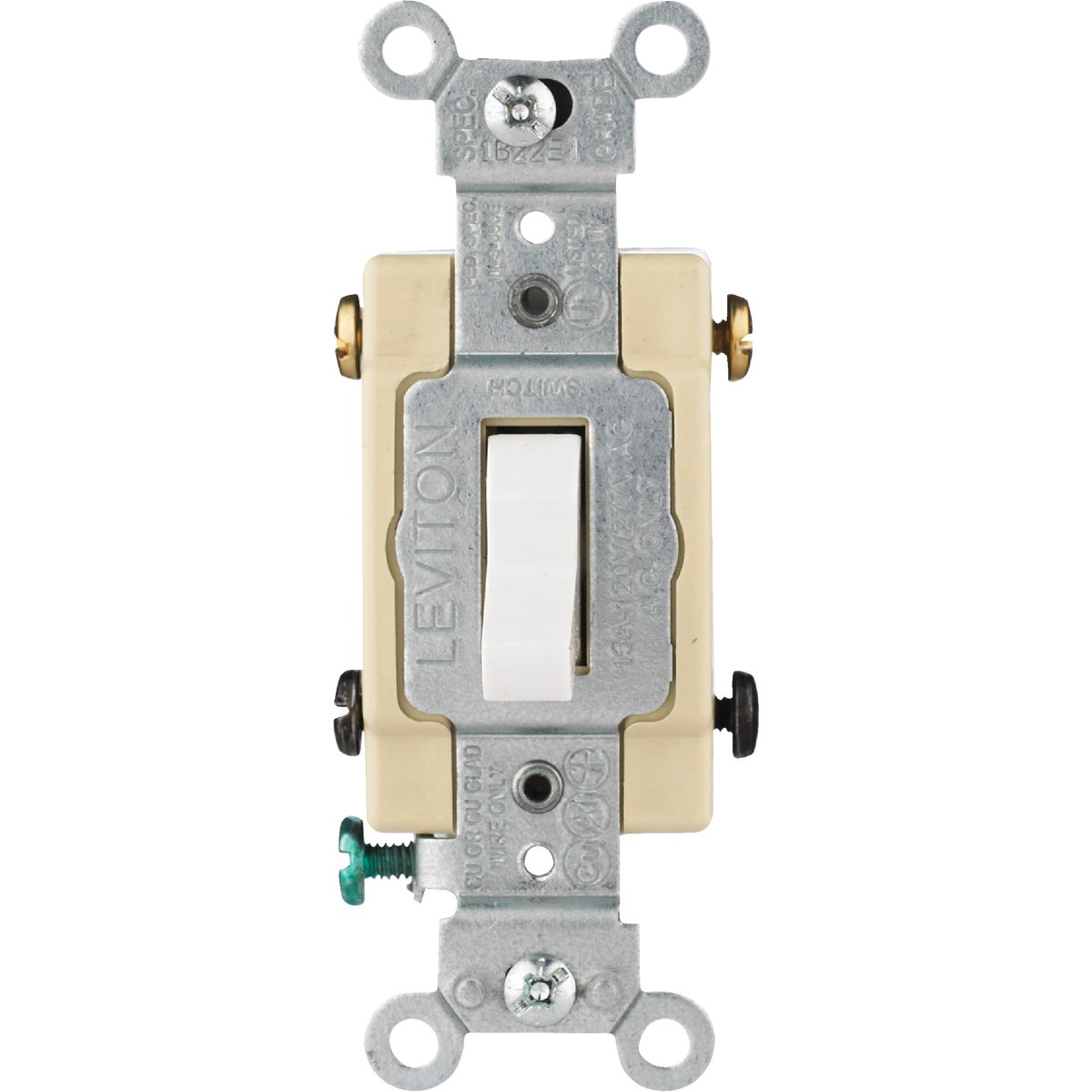 Cooper Wiring 1242-7-w-box 15 Amp 4-way Quiet Toggle Switch - White