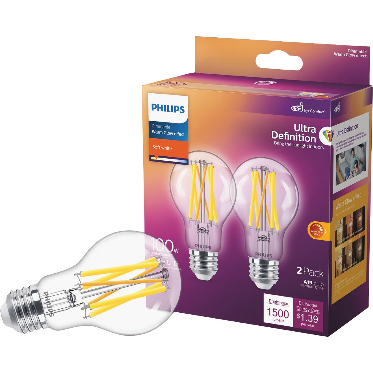 2PK 100W VINA19 LED BULB