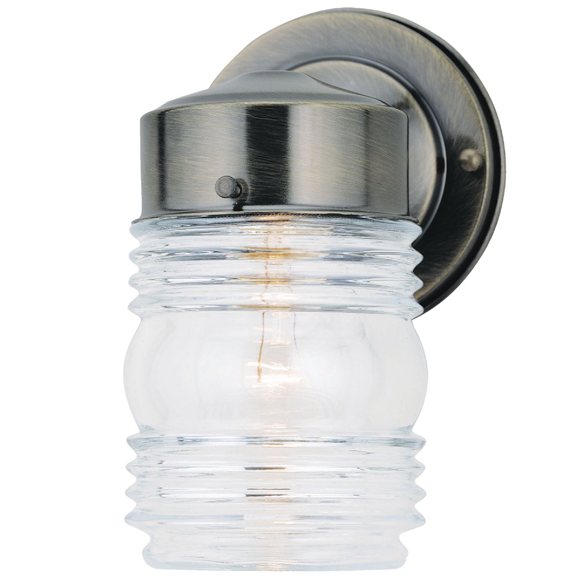 Home Impressions Incandescent Jelly Jar Outdoor Wall Light Fixture 532746