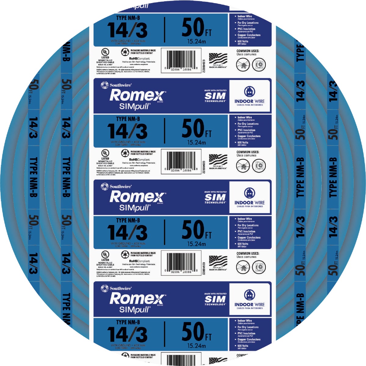 50 14-3 NMW/G WIRE