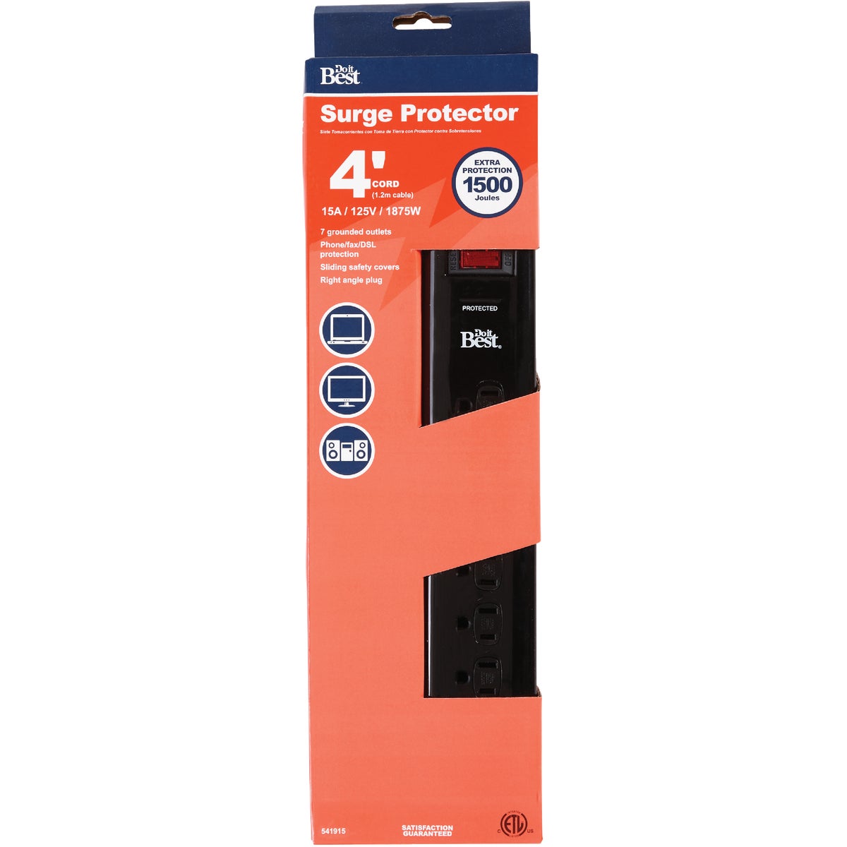 Do it Best Phone, Fax, or DSL Surge Protector Strip 541915