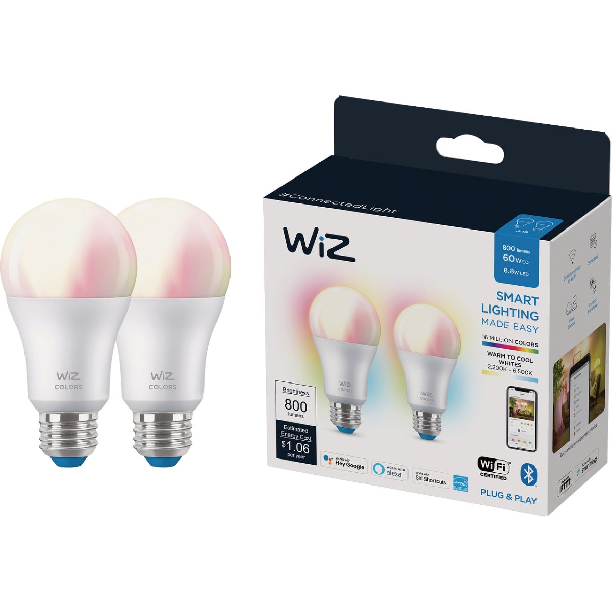 2PK 60WA19LED SMART BULB