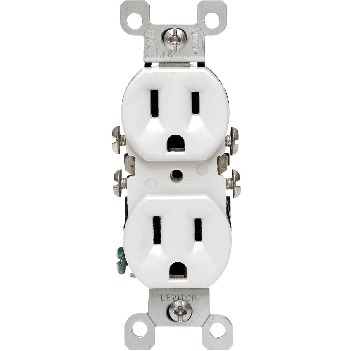 15A/125V WHT DUP OUTLET
