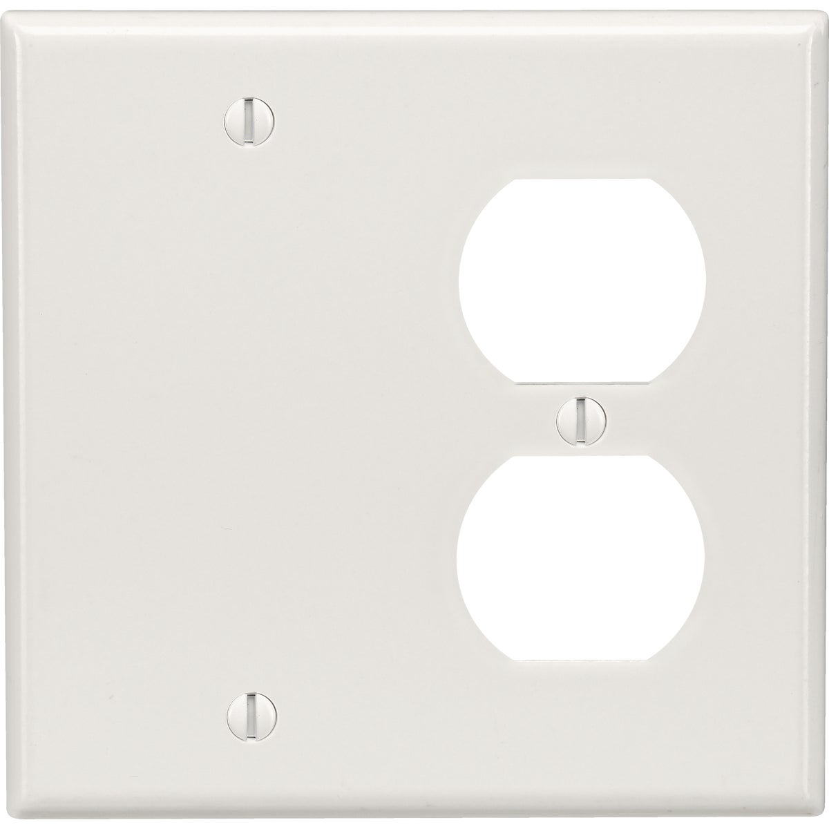 WHT 1DUP 1BLNK WALLPLATE