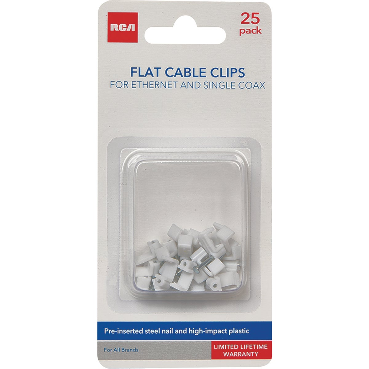 25PK FLAT CABLE CLIPS