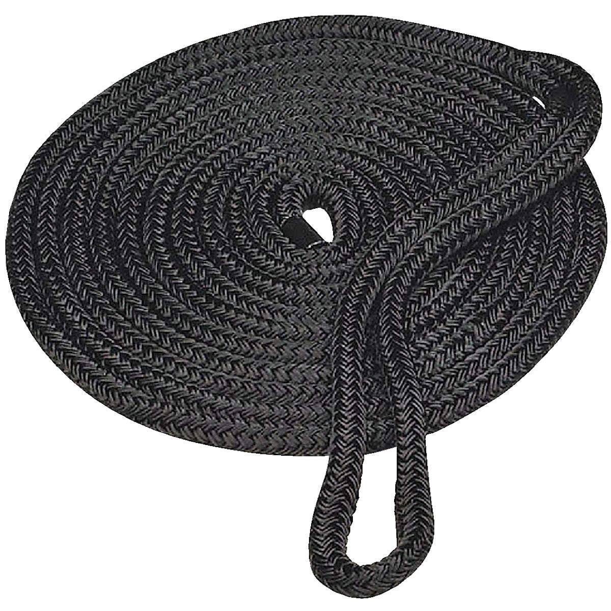 3/8"X15 BLACK DOCK LINE