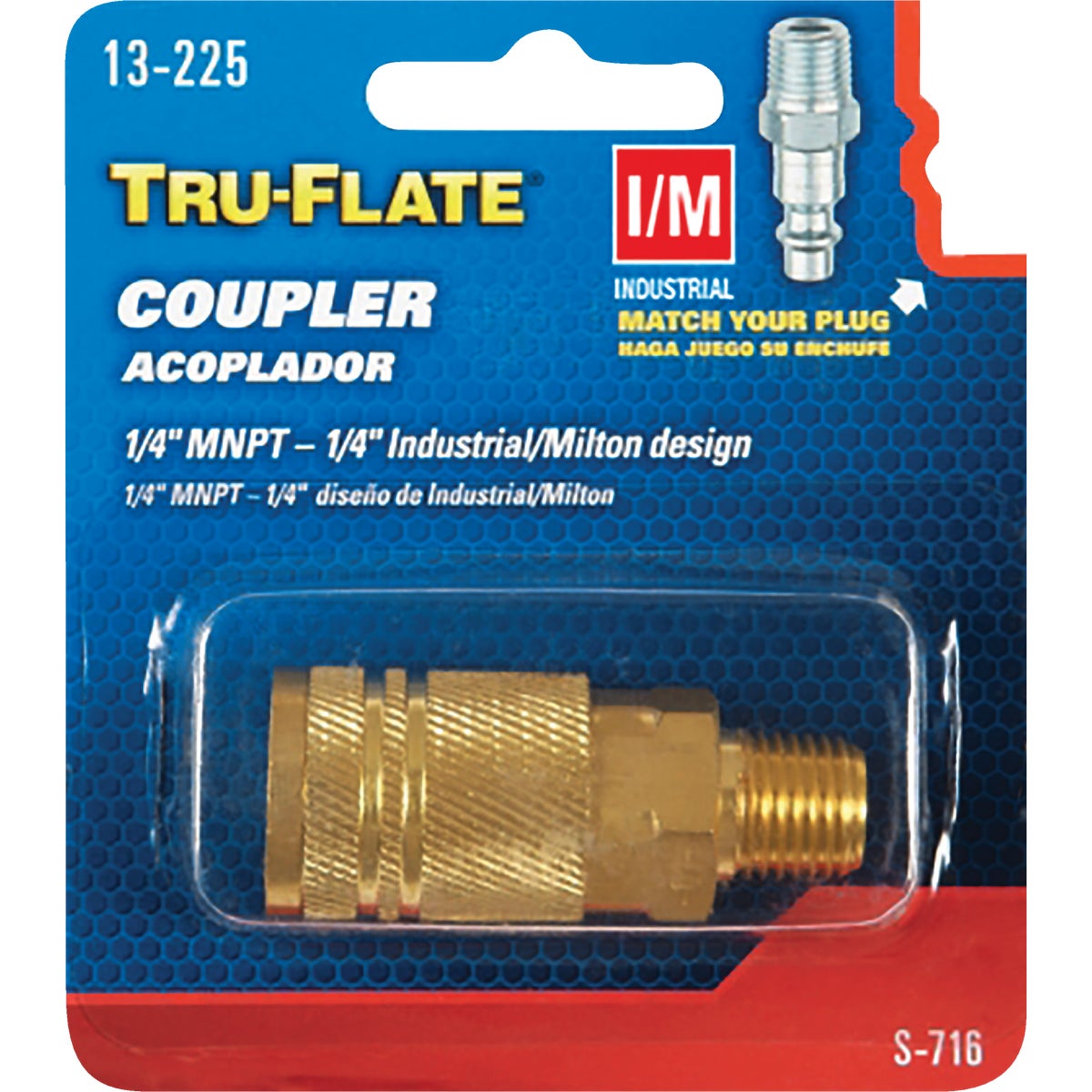 1/4"I/M MALE COUPLER