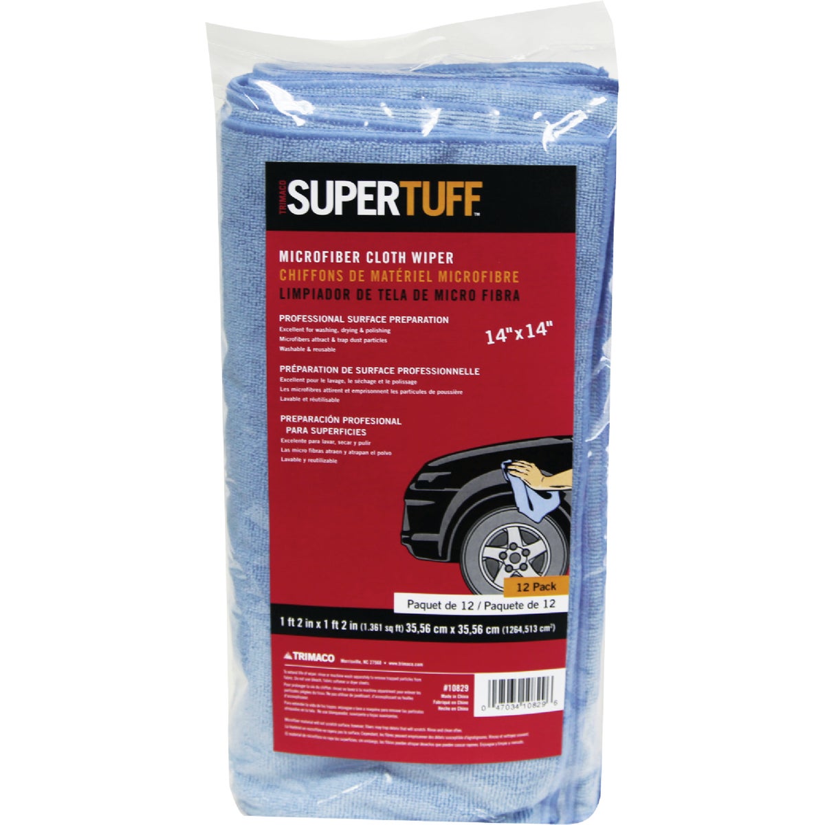 12PK MICROFIBER TOWELS
