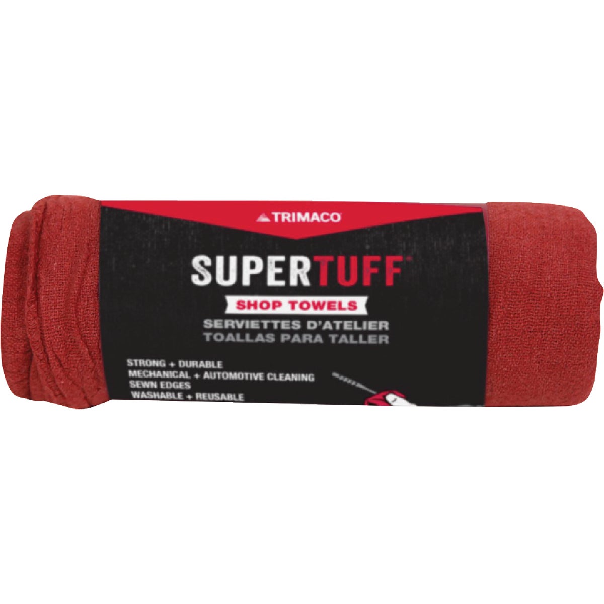 5PK RED SHOP TOWELS