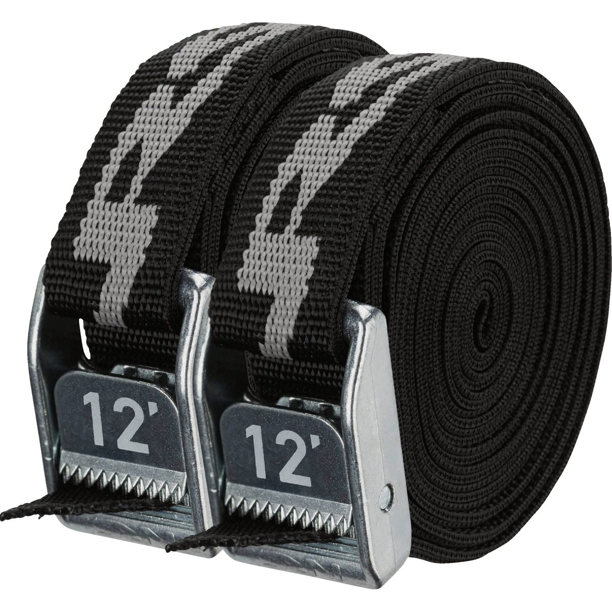 2PK 12 BLK TIEDWN STRAP