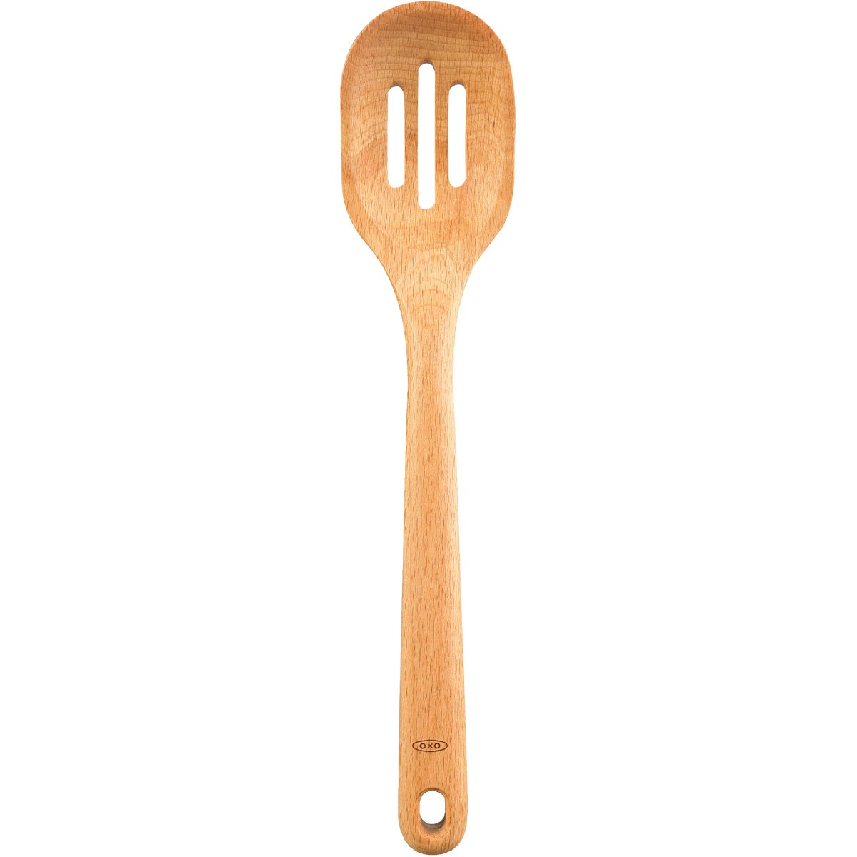 14" LG WOOD SLOT SPOON