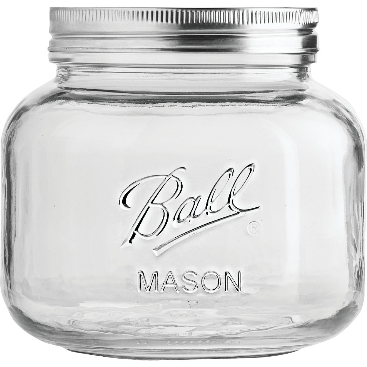Decorative Mason Jar, Stainless Steel Lid, 1/2-Gallon