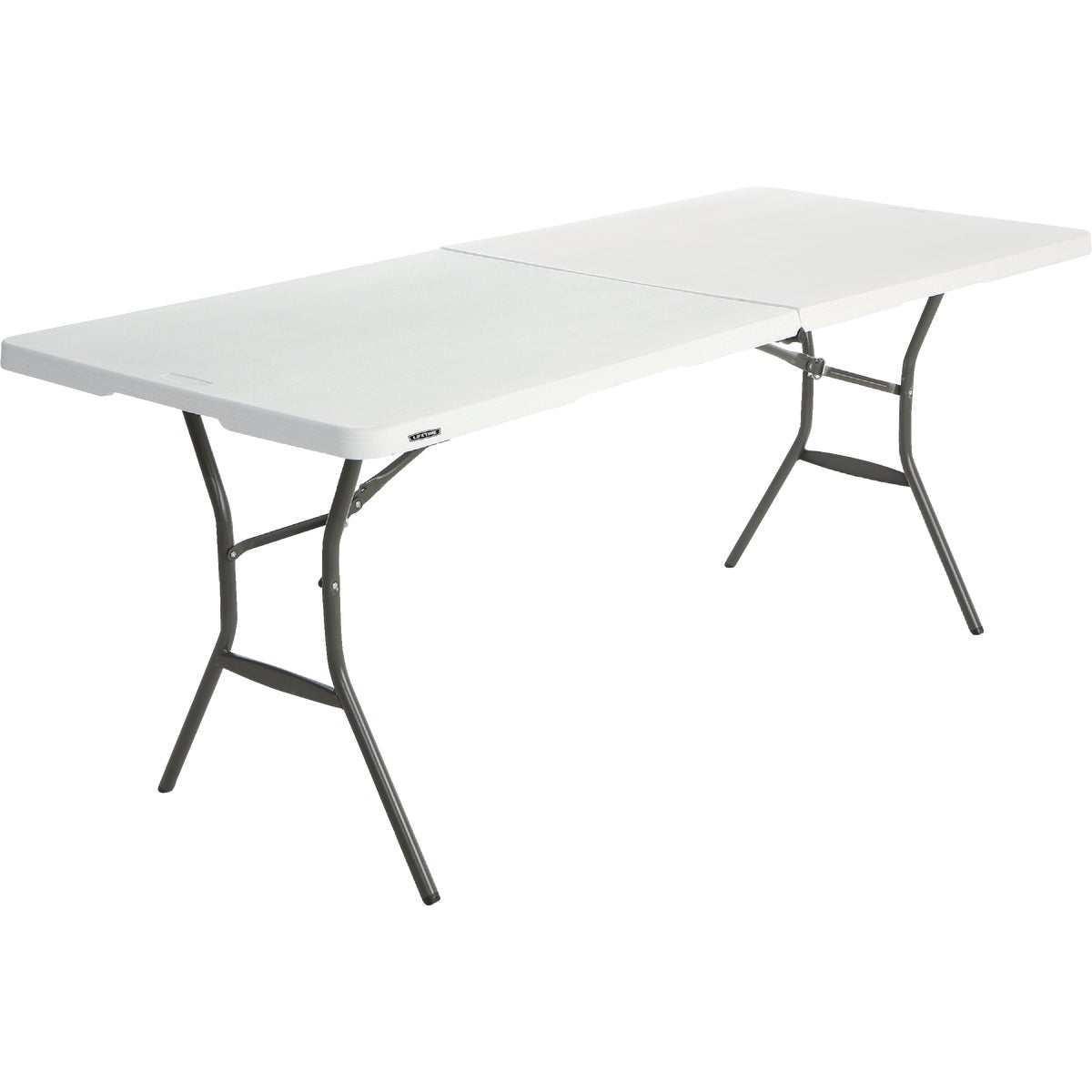 Lifetime Essential Rectangle Auto-Locking Fold-In-Half Folding Table 602497