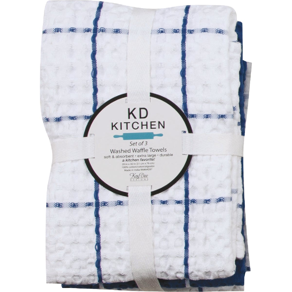 3PC TRUE BLUE TOWEL