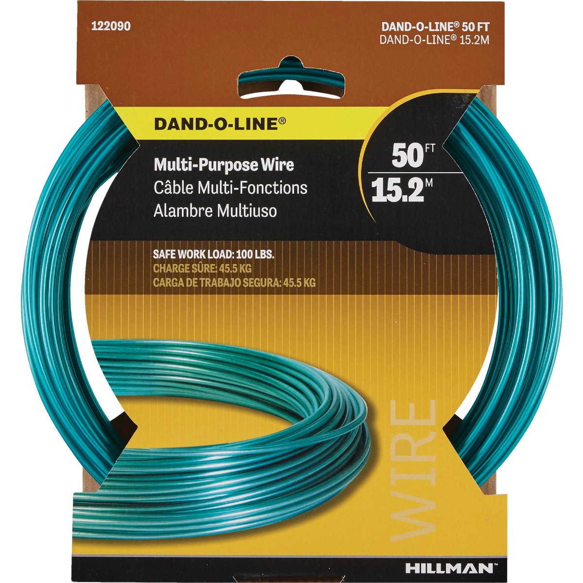 HILLMAN Dand-O-Line 50 Ft. Weatherproof Steel Clothesline 608599
