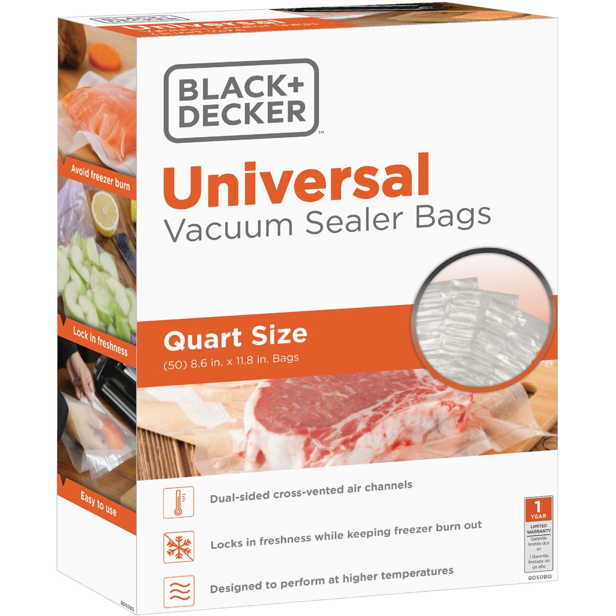 Black & Decker Quart 8 In. x 12 In. Vacuum Sealer Bag (50-Count)