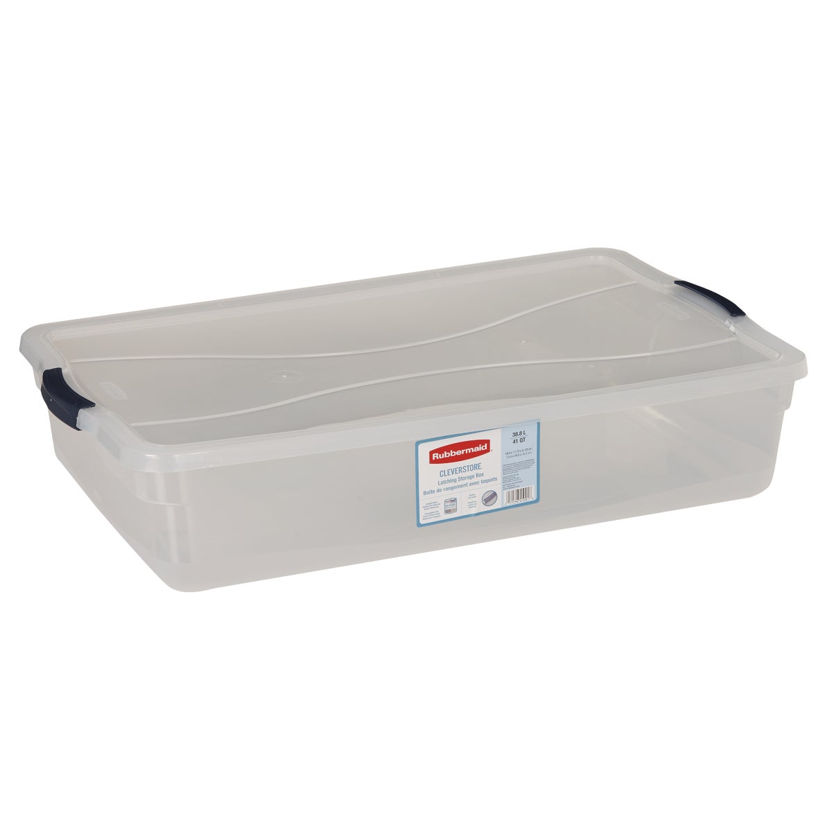Rubbermaid Clever Store Latching Lid Storage Tote 611832