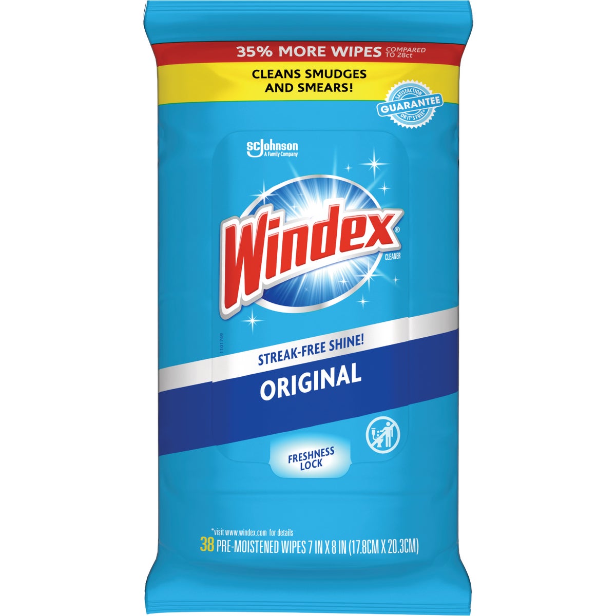 38CT WINDEX GLASS WIPES