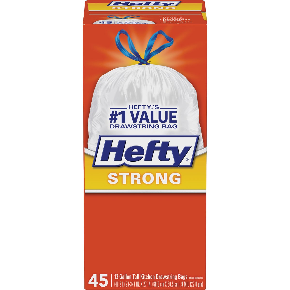 Hefty 13 Gal. Tall Kitchen White Trash Bag (45-Count) 614521