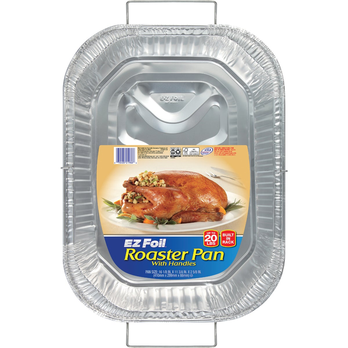 EZ Foil Rack 'N' Roast Roaster Pan with Handles 617075