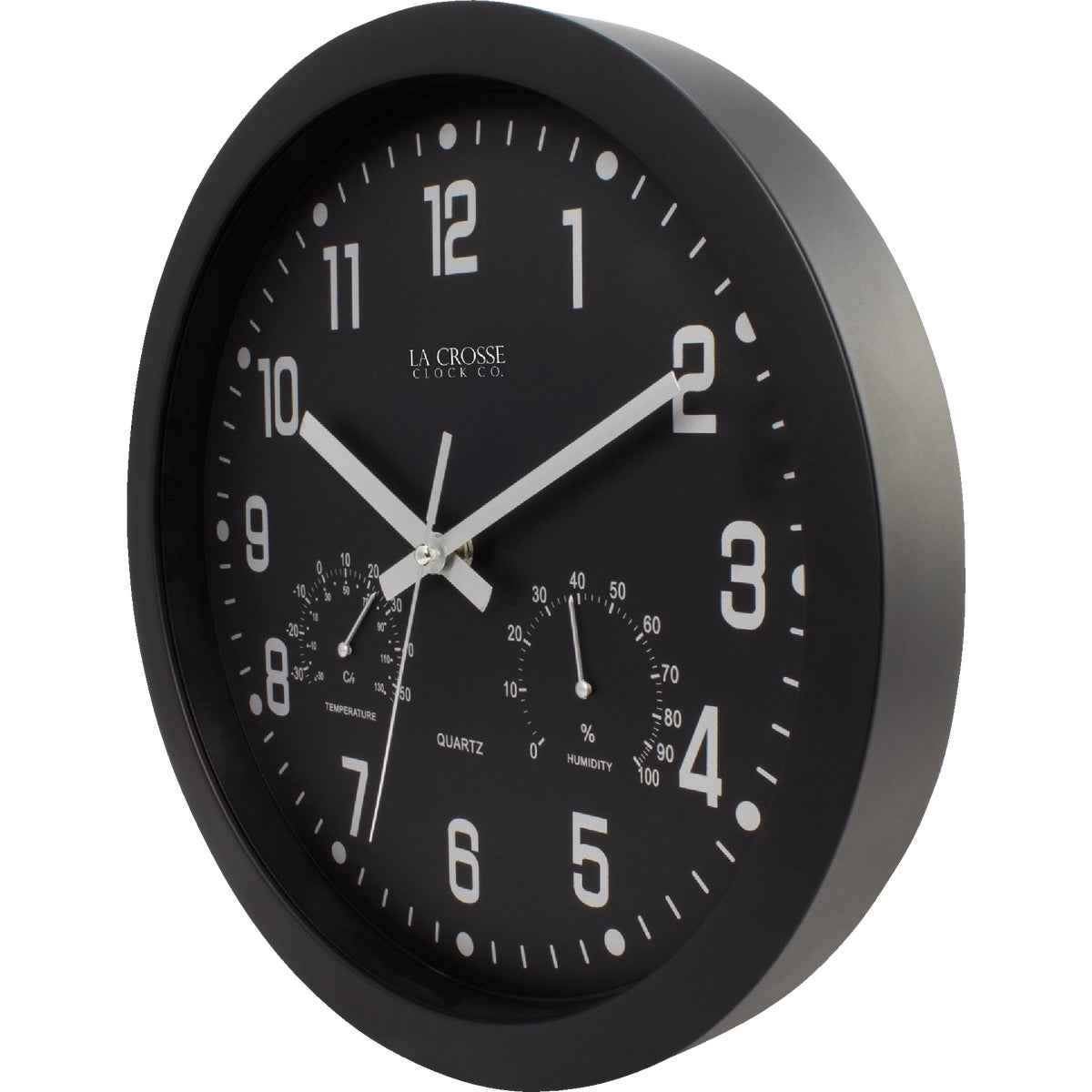 12" TEMP/HUM WALL CLOCK