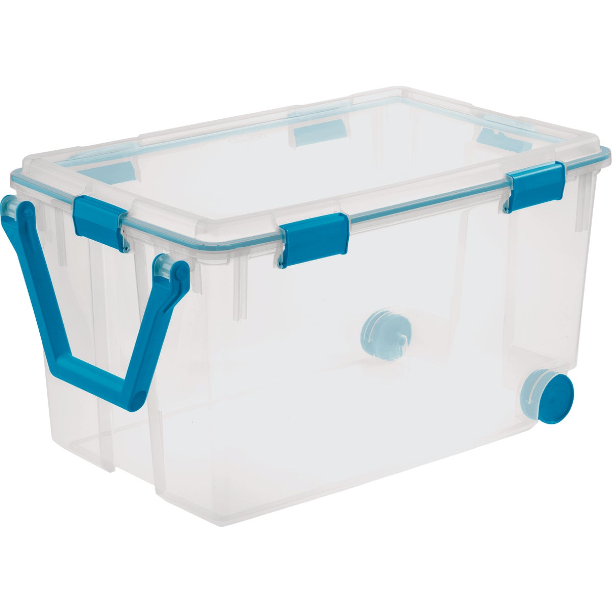 Sterilite 120 Qt. Blue Aquarium Wheeled Gasket Box 619641