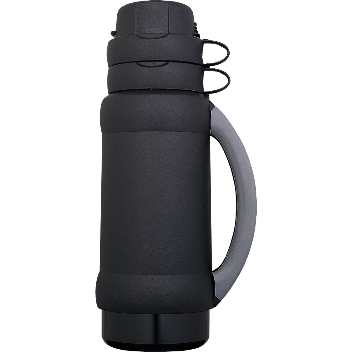 Thermos Add-A-Cup 35 Oz. Black or Blue Plastic Insulated Vacuum Bottle 625988