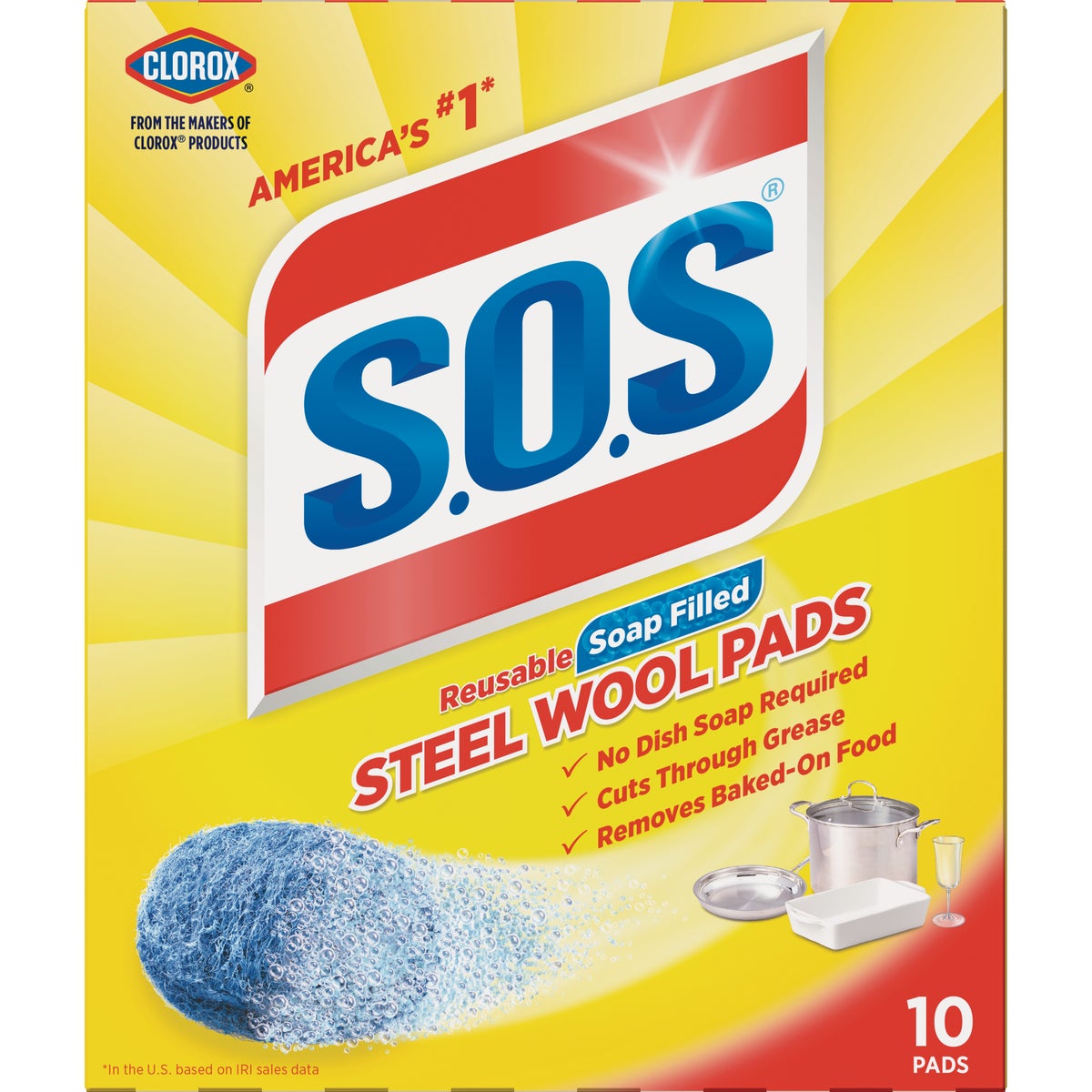 10PK SCOURING PADS