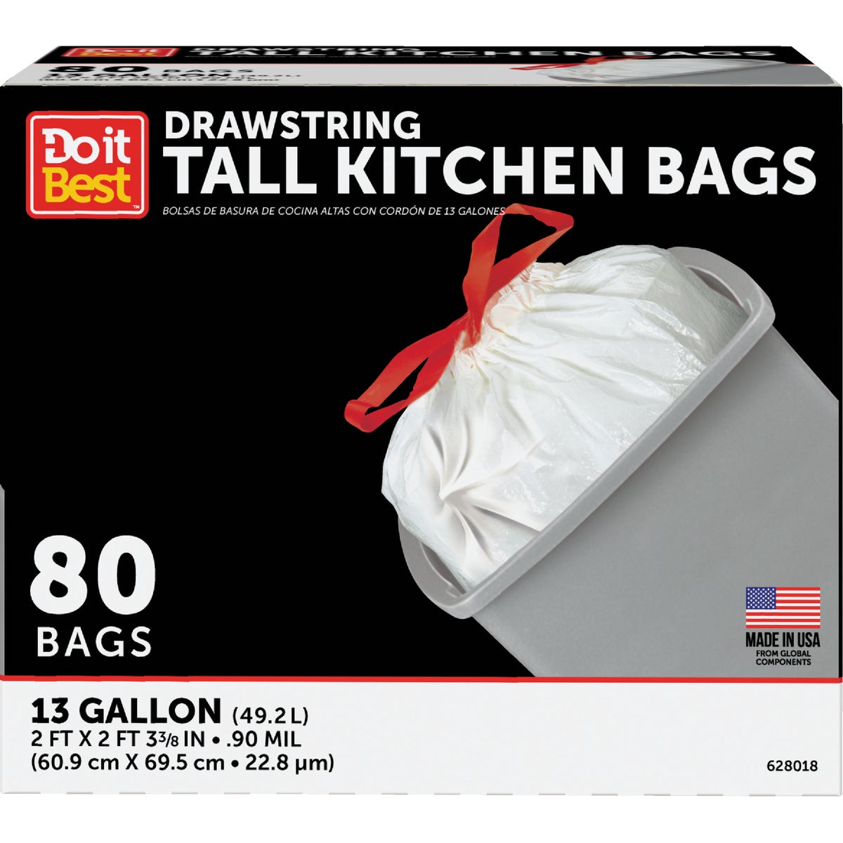 Do It Best 13 Gal. Tall Kitchen White Trash Bag (80-count)8