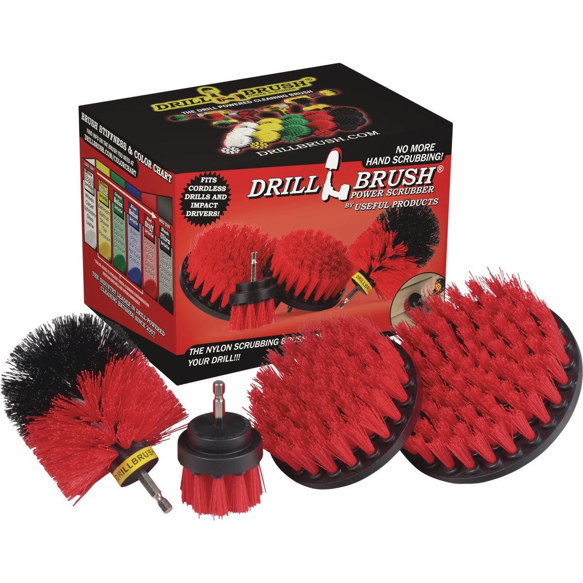 4P STIFF RED DRILLBRUSH