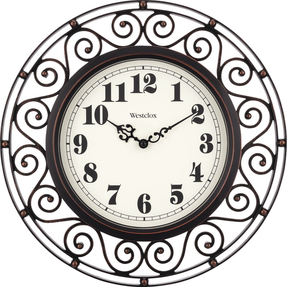 12" RND WRT IRON CLOCK
