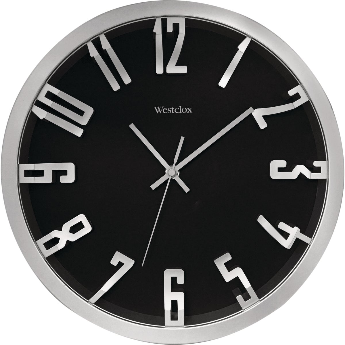 12" MET SILVR WALL CLOCK