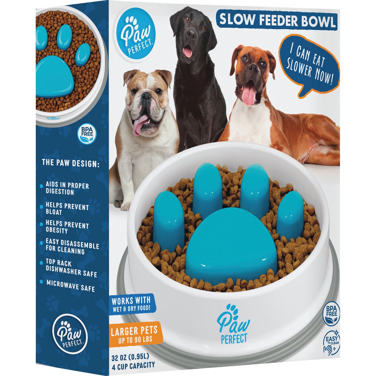 LRG SLOW FEED PET BOWL