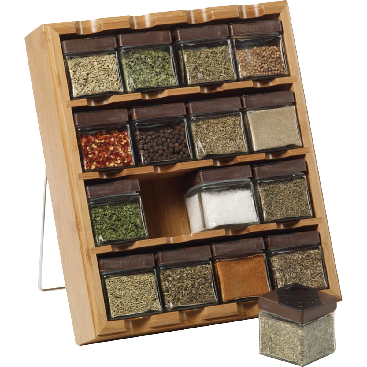 16CUBE BAMBOO SPICE RACK