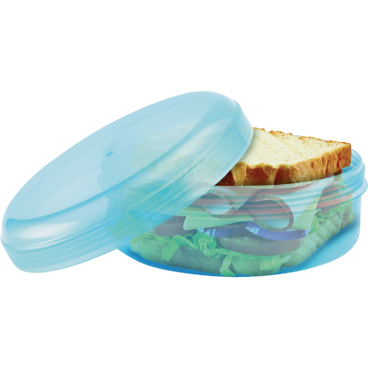 BLUE CONTAINER W/LID