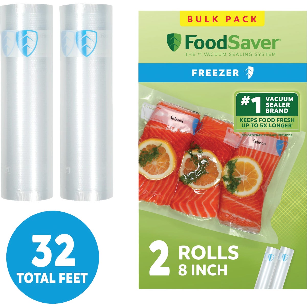 FoodSaver 8 In. x 15 Ft. Vacuum Seal Roll (2-Pack)