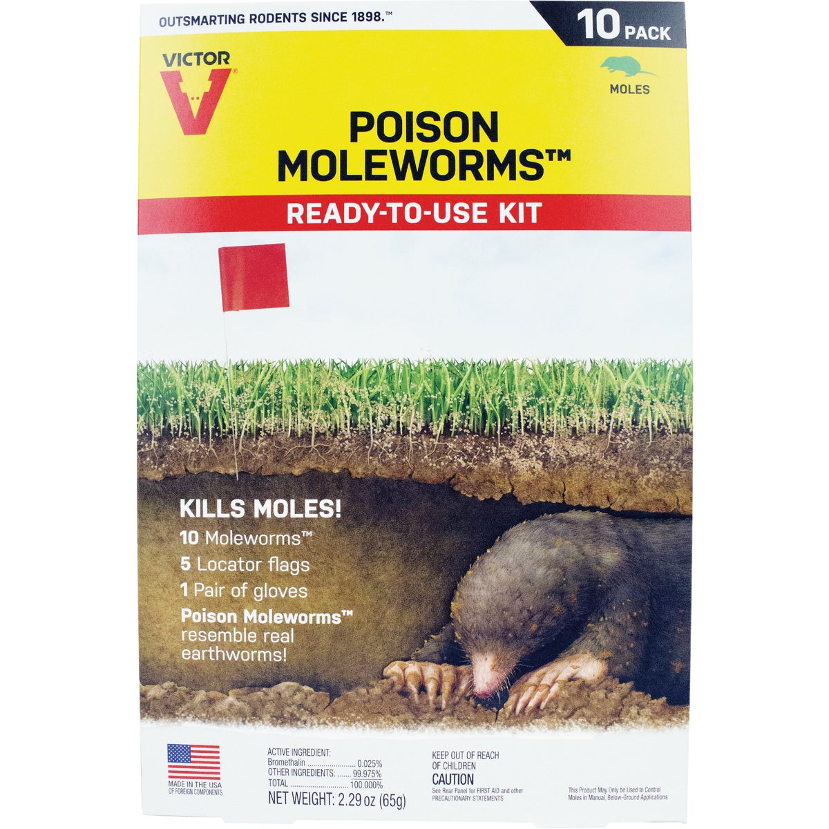 VICTOR MOLE WORM 10-PK